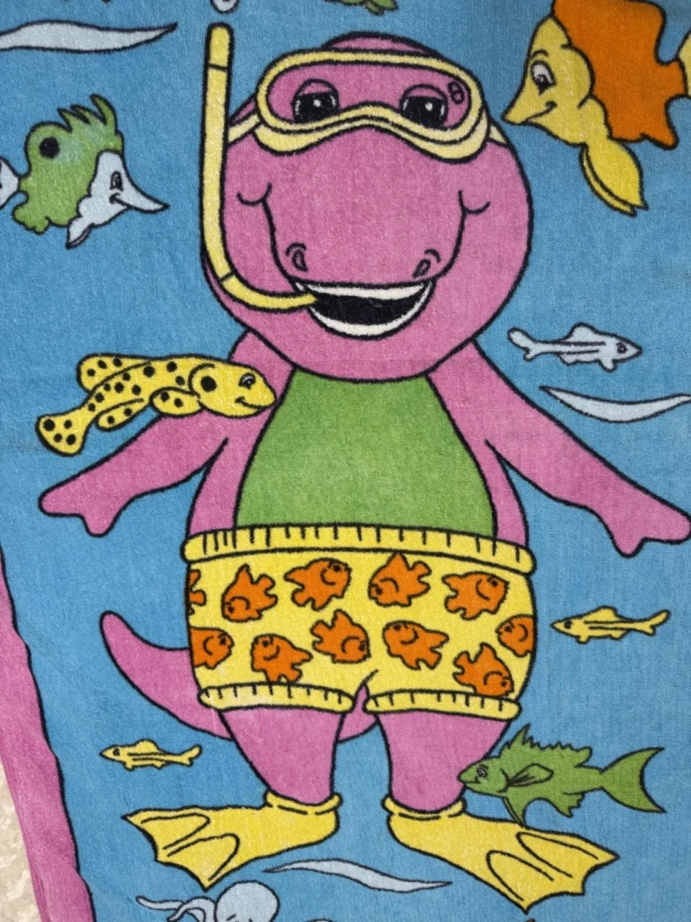 Vintage 1992 BIBB Barney Beach Towel 54